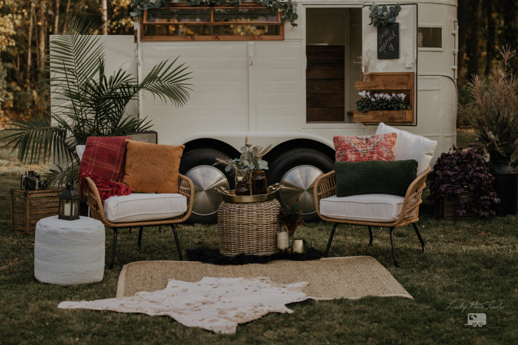 Boston wedding photo booth trailer outdoor